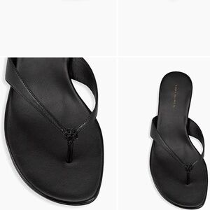 NIB Tory Burch CAPRI low kitten heel thong Sandal BLACK